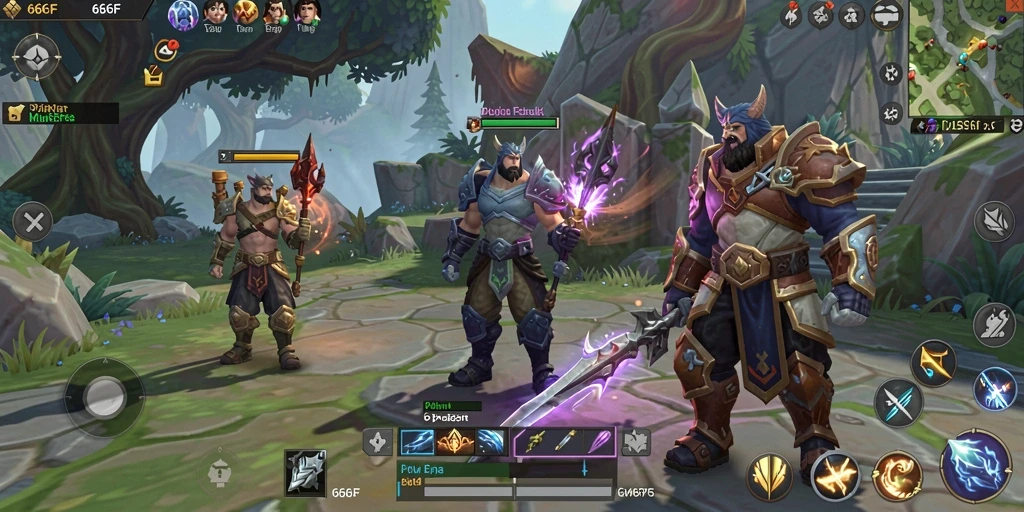 Tampilan gameplay epik dalam dunia MMORPG 666F.