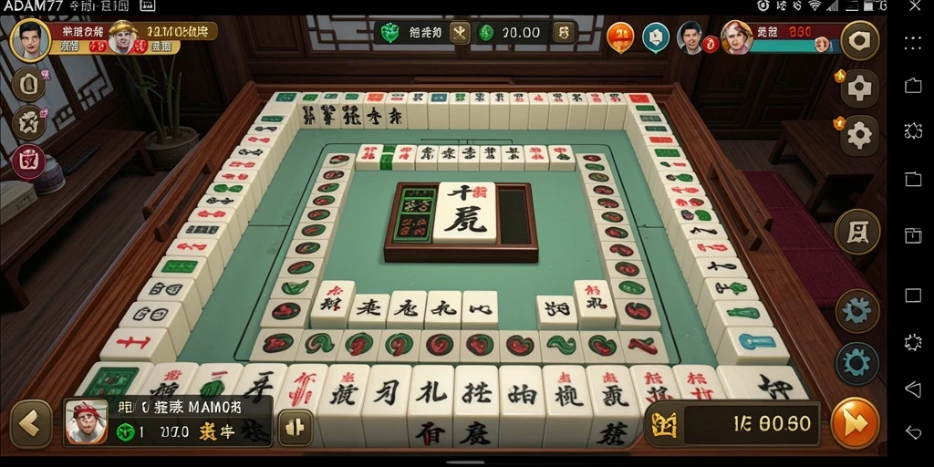 Tampilan gameplay Mahjong yang menakjubkan di ADAM77.