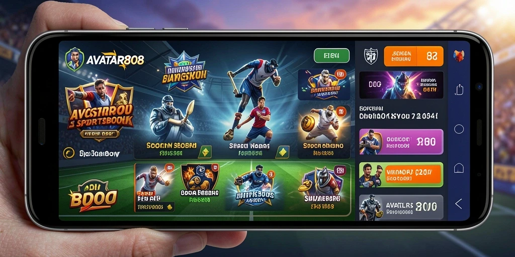 Screenshot utama AVATAR808 menampilkan gameplay taruhan olahraga yang mendebarkan.