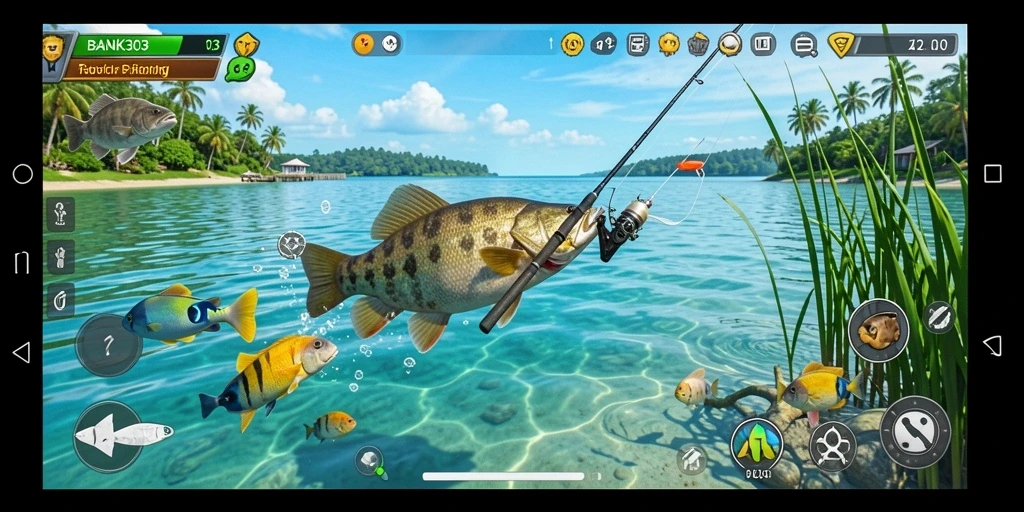 Layar permainan BANK303 menampilkan aksi memancing yang seru dan menantang.