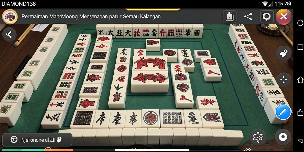 Tampilan menarik dari gameplay Mahjong DIAMOND138 yang mengasyikkan.