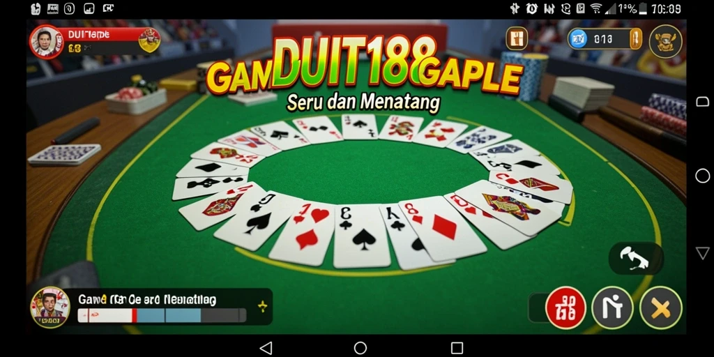 Tangkapan layar gameplay Gaple yang seru di DUIT188.