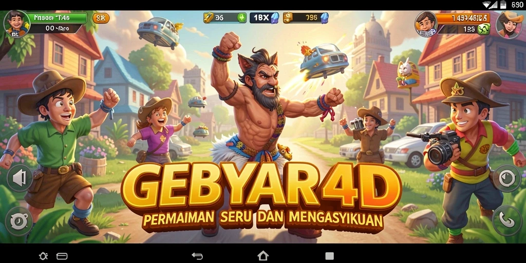 Tampilan menarik dari gameplay GEBYAR4D yang penuh warna.