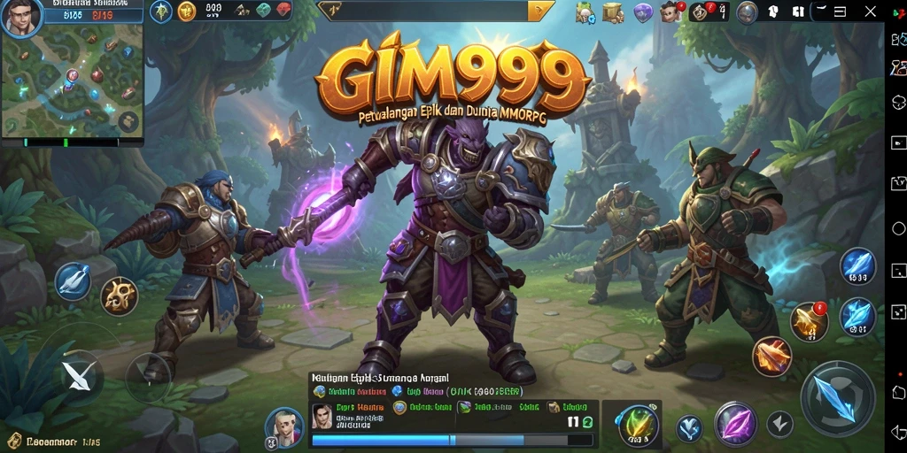 Screenshot GIM999 menampilkan aksi seru dalam pertempuran MMORPG.