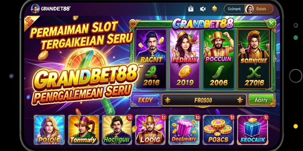 Tampilan menarik dari gameplay slot GRANDBET88.