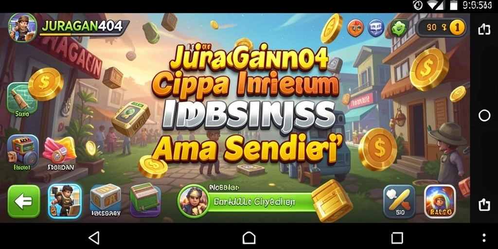 Screenshot gameplay JURAGAN404 menampilkan manajemen bisnis yang seru.