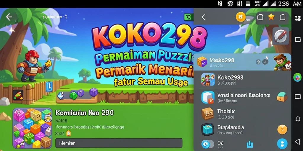 Tampilan gameplay KOKO288 yang seru dan menantang puzzlenya.