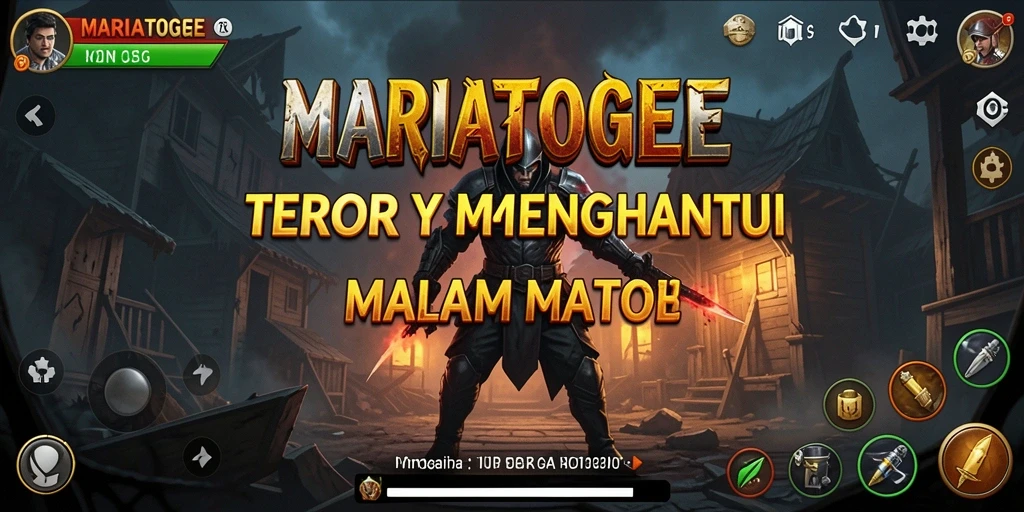 Gameplay MARIATOGEL yang menegangkan dengan suasana horror.