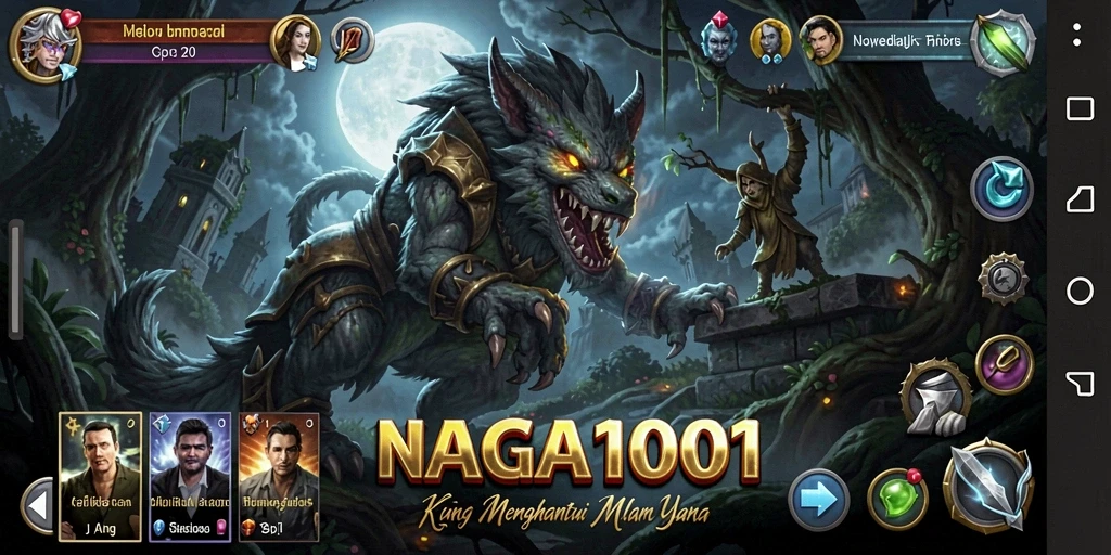Screenshot gameplay NAGA1001 menampilkan suasana mencekam dan menakutkan.