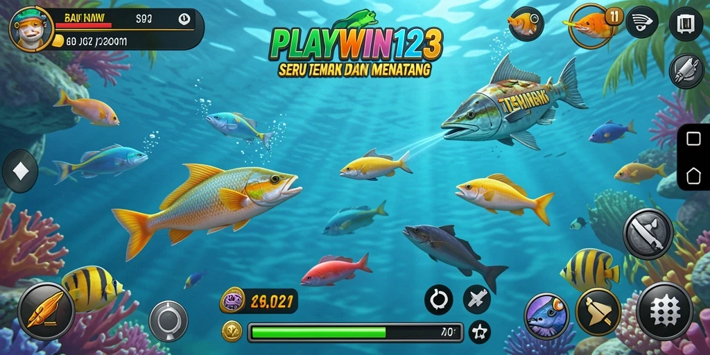 Gameplay seru dalam Tembak Ikan di PLAYWIN123.