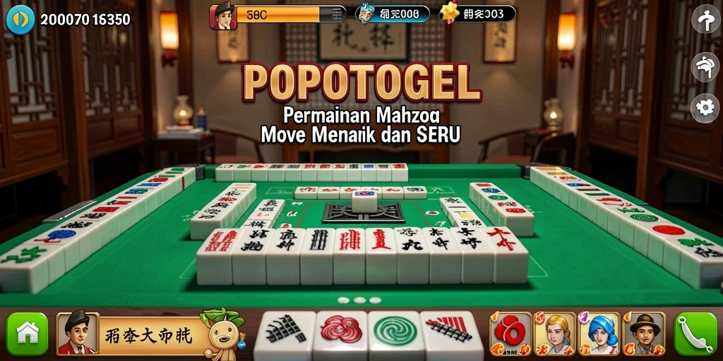 Gameplay seru Mahjong dalam POPOTOGEL yang mengasyikkan.