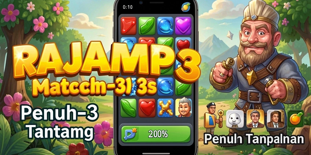 Tampilan gameplay seru dan warna-warni dari RAJAMPO.
