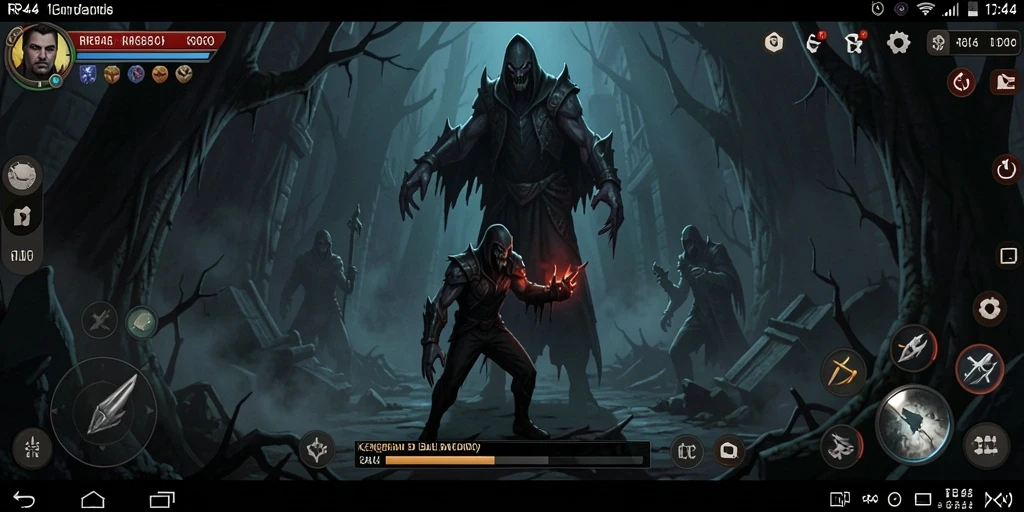 Tangkapan layar gameplay RR44 menunjukkan momen menegangkan saat menjelajahi lokasi Horror.