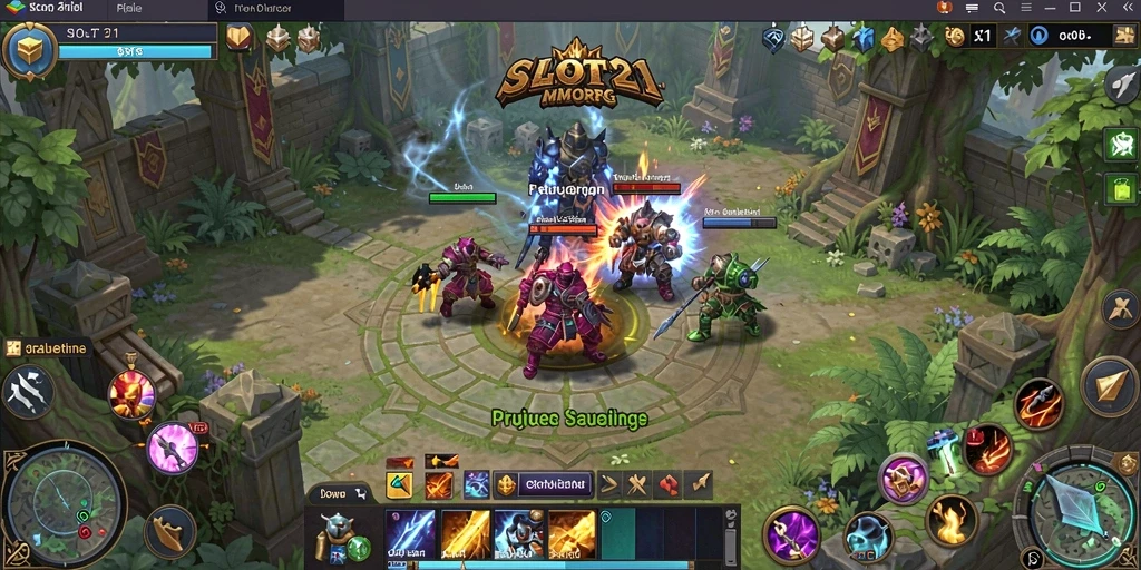 Tampilan gameplay menarik dari SLOT21 dalam petualangan MMORPG.