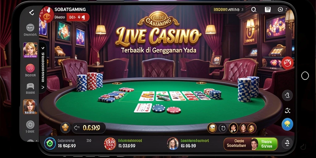 Tampilan gameplay Live Casino yang menarik dan interaktif.