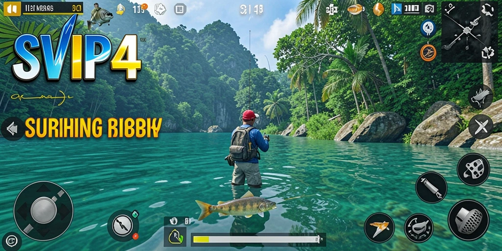 Tampilan gameplay memancing yang menakjubkan di SVIP4.