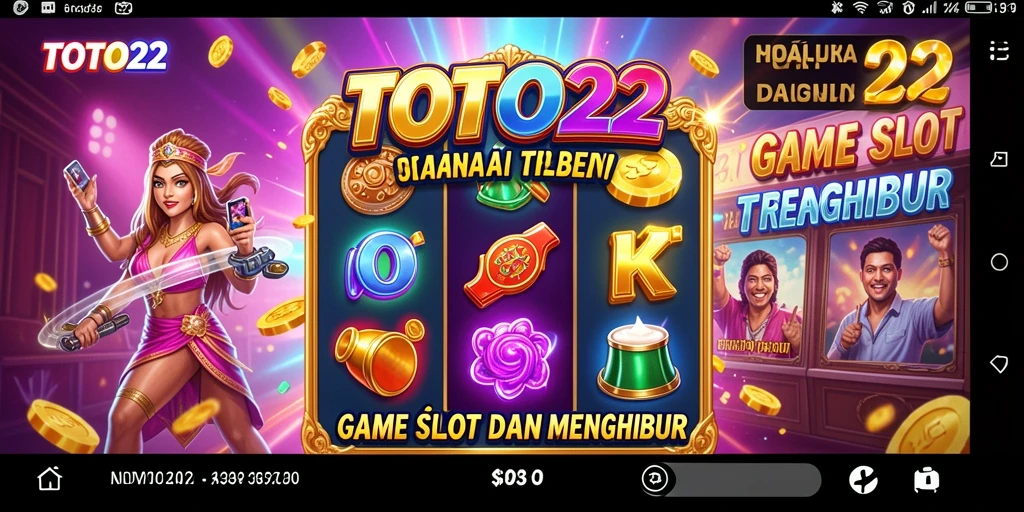 Screenshot utama TOTO22 menunjukkan gameplay Slot yang seru.