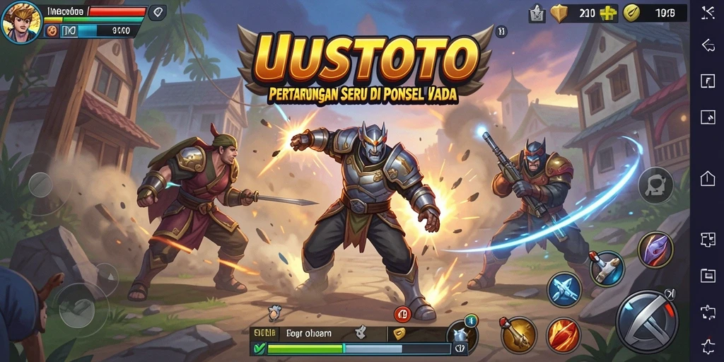 Tampilan gameplay UUSTOTO yang mendebarkan dan penuh aksi.