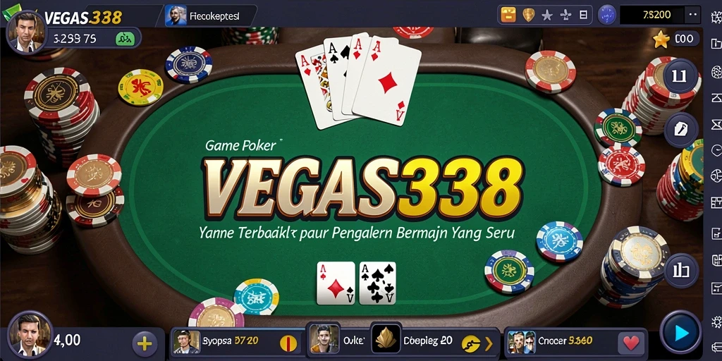 Screenshot utama VEGAS338 menampilkan gameplay poker yang mengasyikkan.