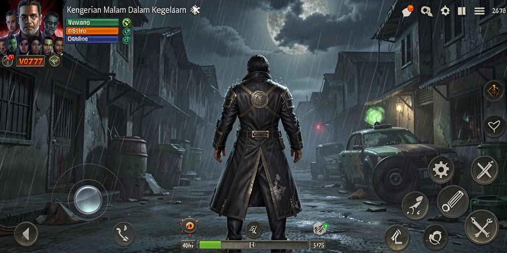 Screenshot VO777 menampilkan suasana menakutkan dan gameplay yang intens.