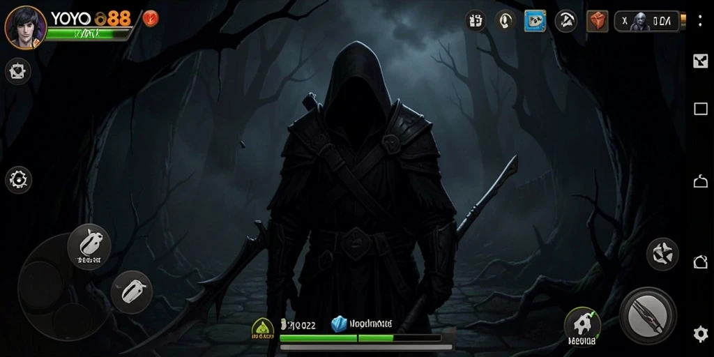 Screenshot gameplay <strong>YOYO88</strong> yang menampilkan suasana menegangkan di dunia horor.